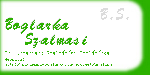 boglarka szalmasi business card